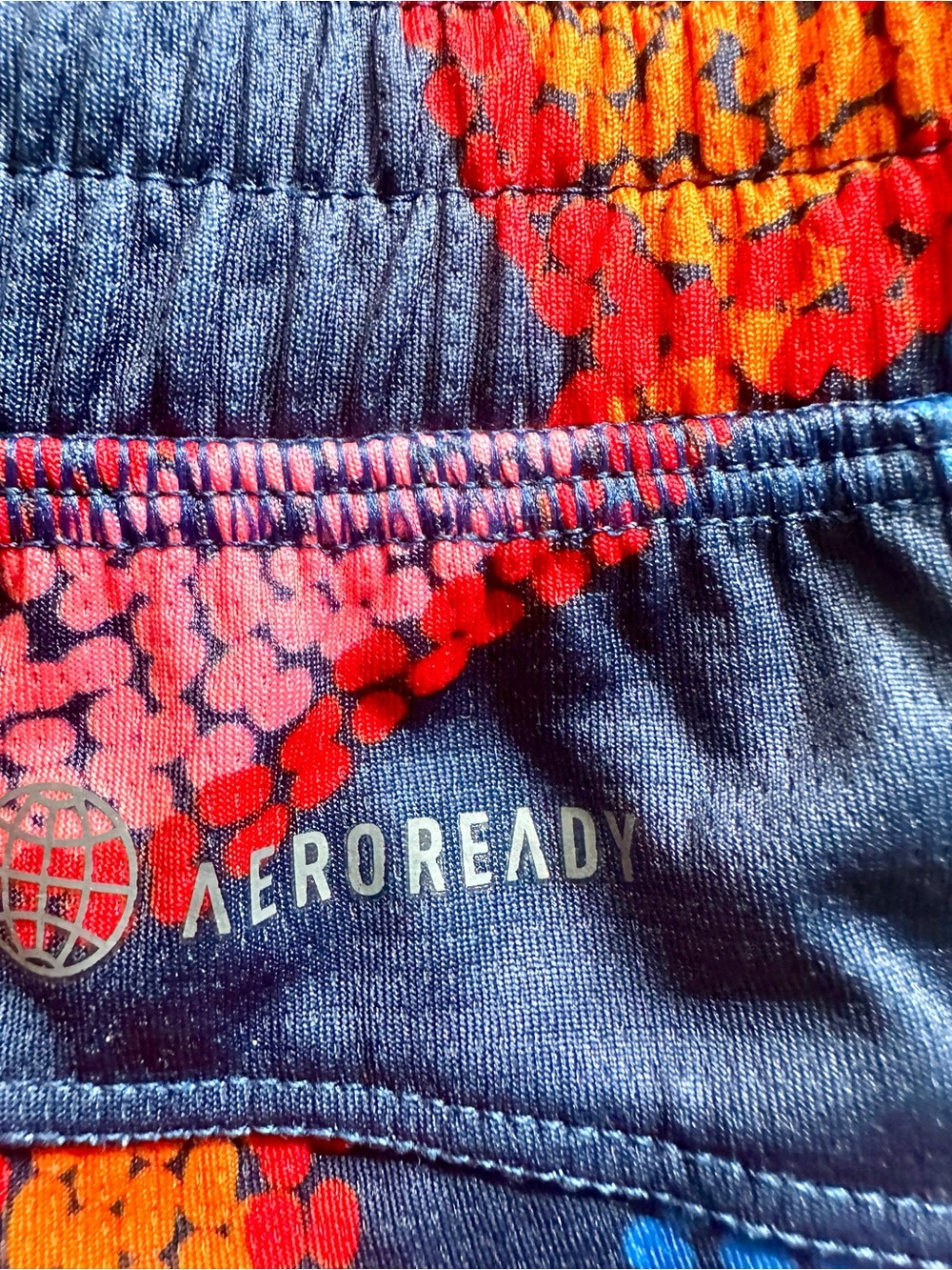 Women's Adidas Farm Rio Pacer 3-Stripes Knit Shorts in a blue floral print - Picture 14 of 16